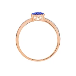 Bague Aude Or Rose Saphir Et Diamant-Histoire d'Or Discount