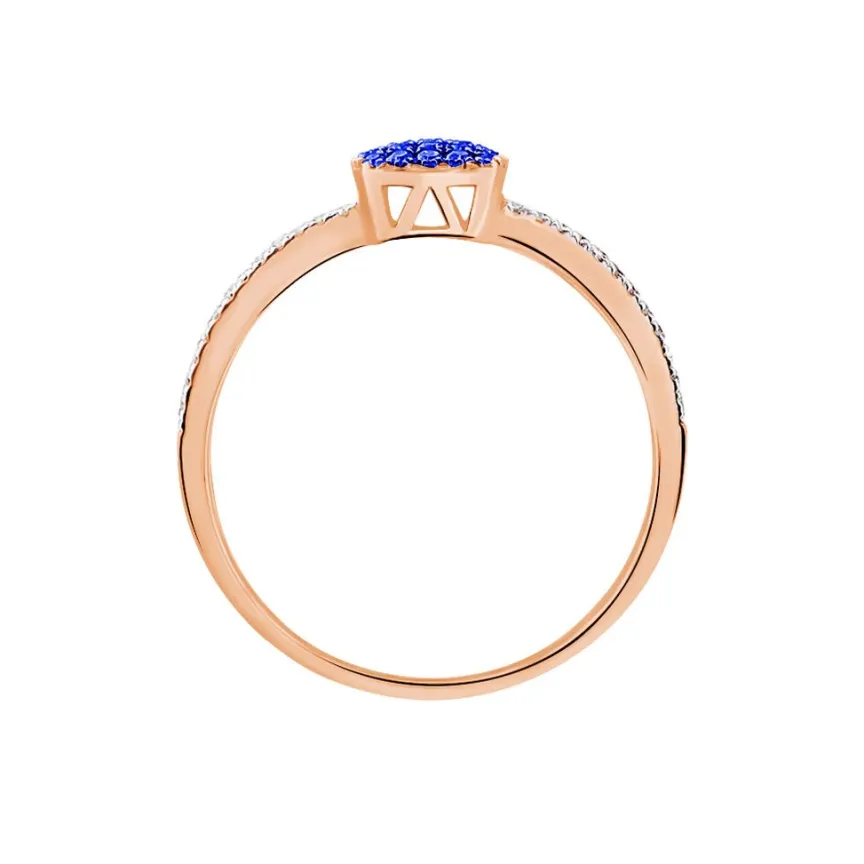 Bague Aude Or Rose Saphir Et Diamant-Histoire d'Or Discount