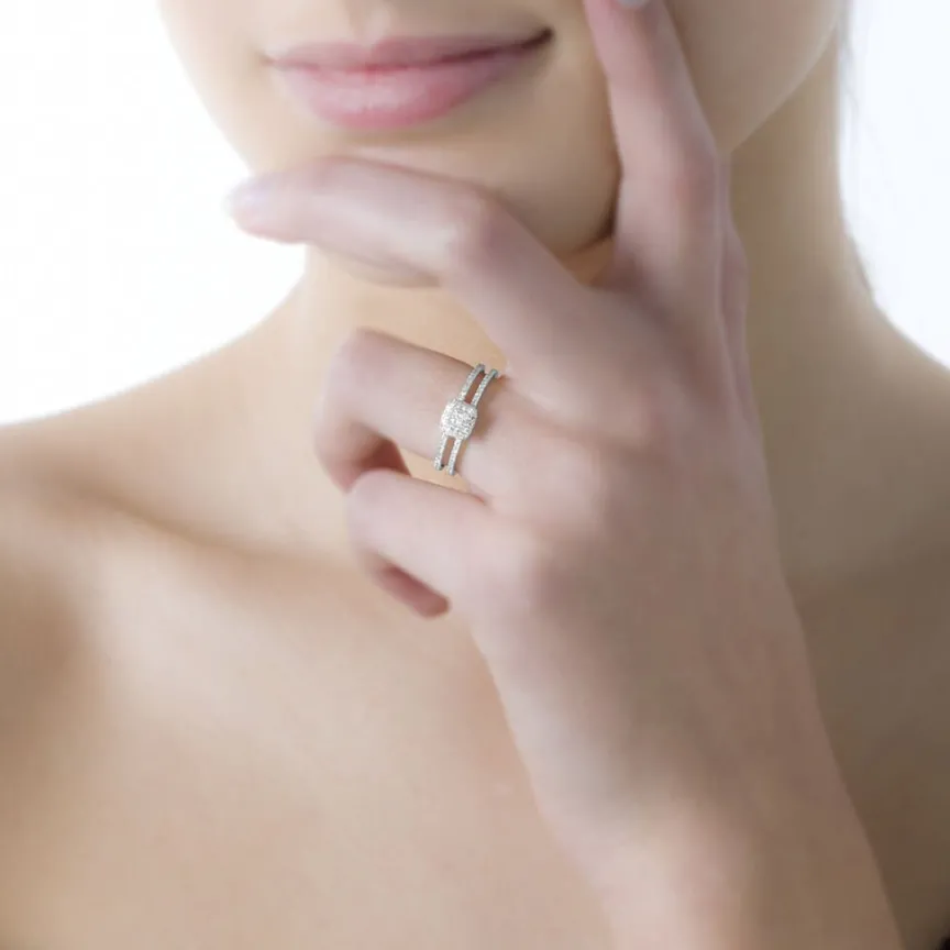 Bague Aude Or Rose Saphir Et Diamant-Histoire d'Or Discount