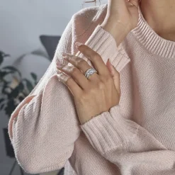 Bague Audon Argent Blanc Oxydes De Zirconium-Histoire d'Or New