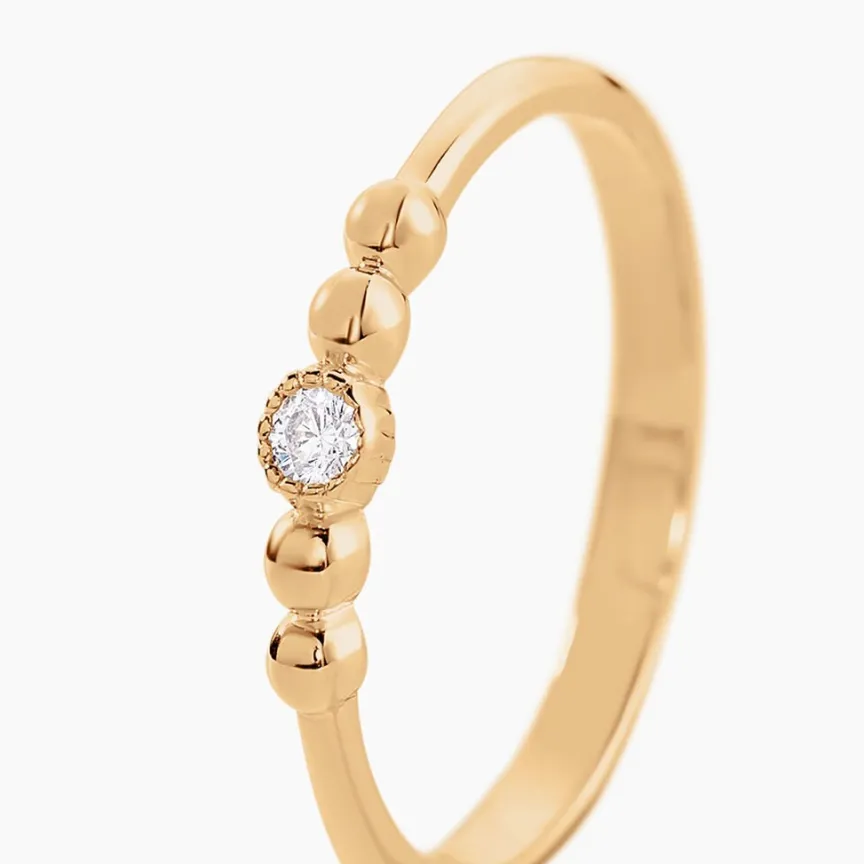 Bague Aura Plaqué Or Jaune Oxyde De Zirconium-Histoire d'Or Clearance