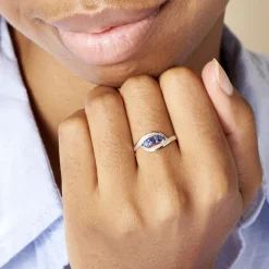 Bague Aurora Or Bicolore Saphir Et Diamant-Histoire d'Or Outlet