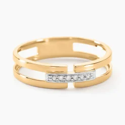 Bague Barrette Or Jaune Diamant-Histoire d'Or Clearance