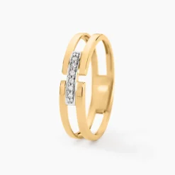 Bague Barrette Or Jaune Diamant-Histoire d'Or Clearance