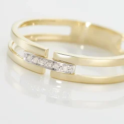 Bague Barrette Or Jaune Diamant-Histoire d'Or Clearance