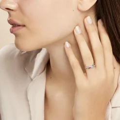 Bague Bertheline Argent Blanc Oxyde De Zirconium-Histoire d'Or Discount