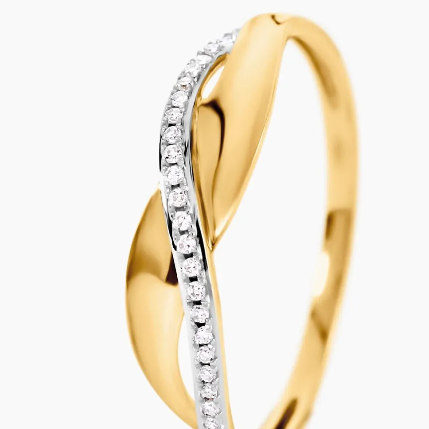 Bague Camelia Or Jaune Diamant-Histoire d'Or Clearance