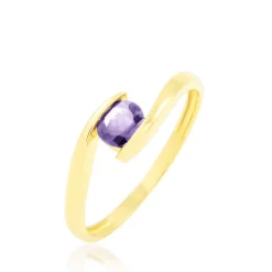 Bague Camilia Or Jaune Amethyste-Histoire d'Or New