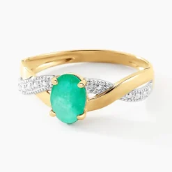 Histoire d'Or Bague Candice Or Jaune Emeraude