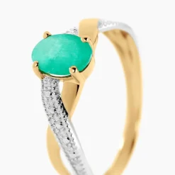 Histoire d'Or Bague Candice Or Jaune Emeraude