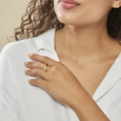 Bague Candice Or Jaune Grenat-Histoire d'Or Clearance