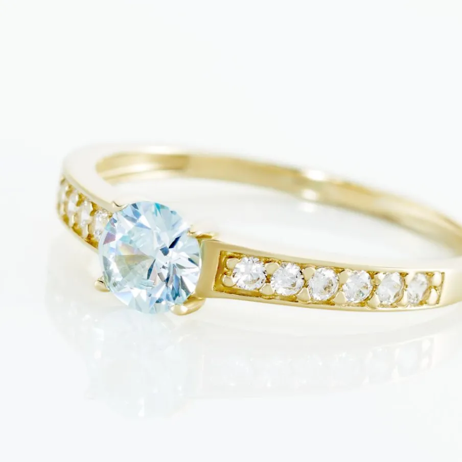 Histoire d'Or Bague Carrol Or Jaune Topaze Oxyde De Zirconium