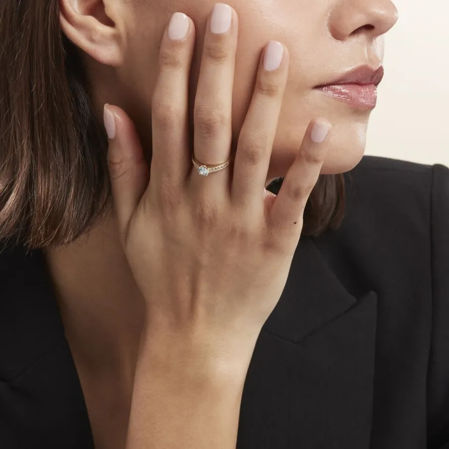 Histoire d'Or Bague Carrol Or Jaune Topaze Oxyde De Zirconium