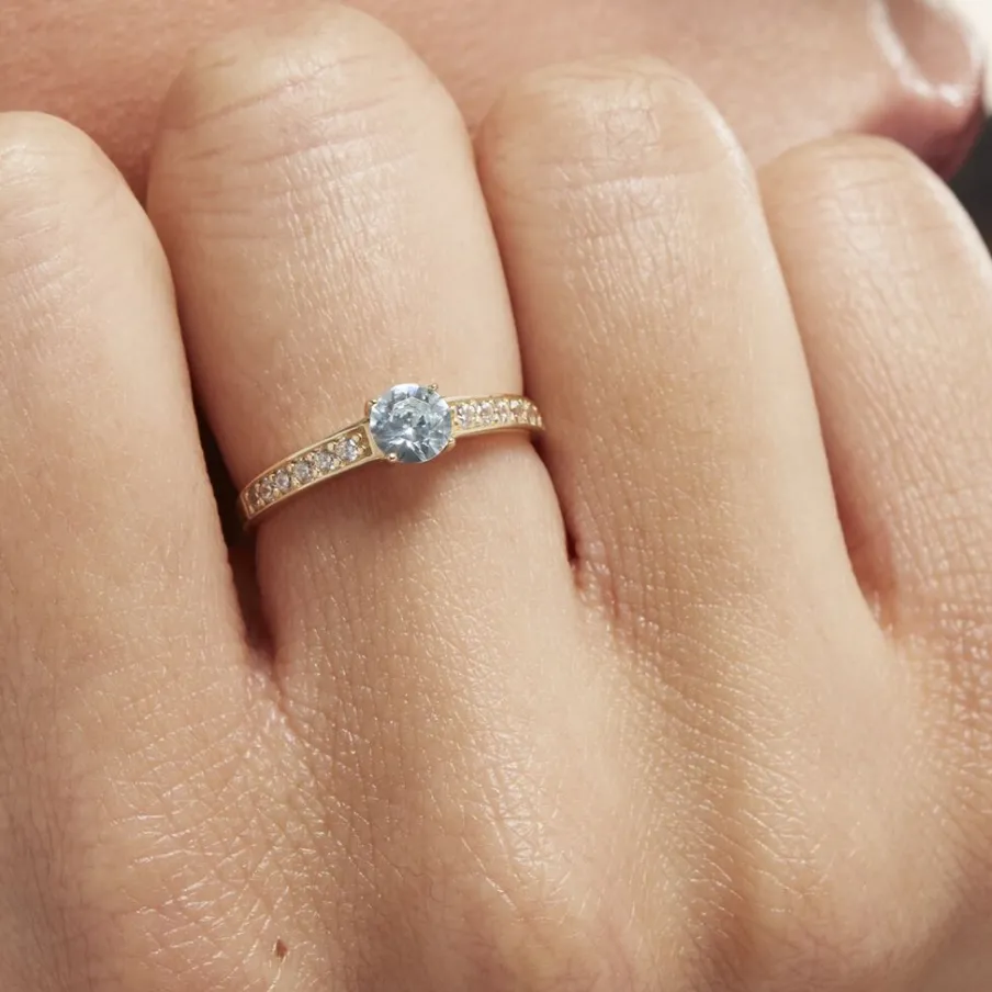Histoire d'Or Bague Carrol Or Jaune Topaze Oxyde De Zirconium