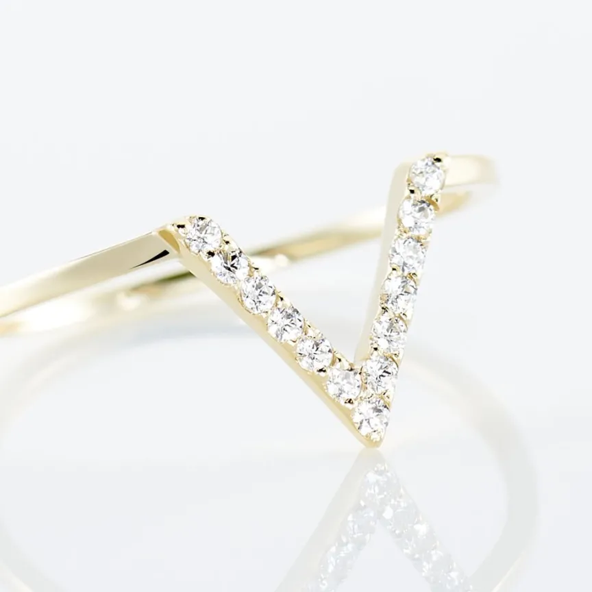 Bague Celene Or Jaune Oxyde De Zirconium-Histoire d'Or New