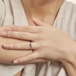 Bague Celestine Or Jaune Saphir Et Diamant-Histoire d'Or Sale