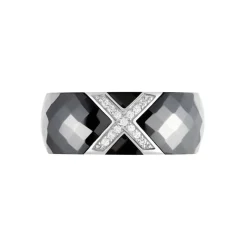 Bague Ceramique X Argent Blanc Oxyde De Zirconium Et Céramique-Histoire d'Or Online