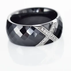 Bague Ceramique X Argent Blanc Oxyde De Zirconium Et Céramique-Histoire d'Or Online