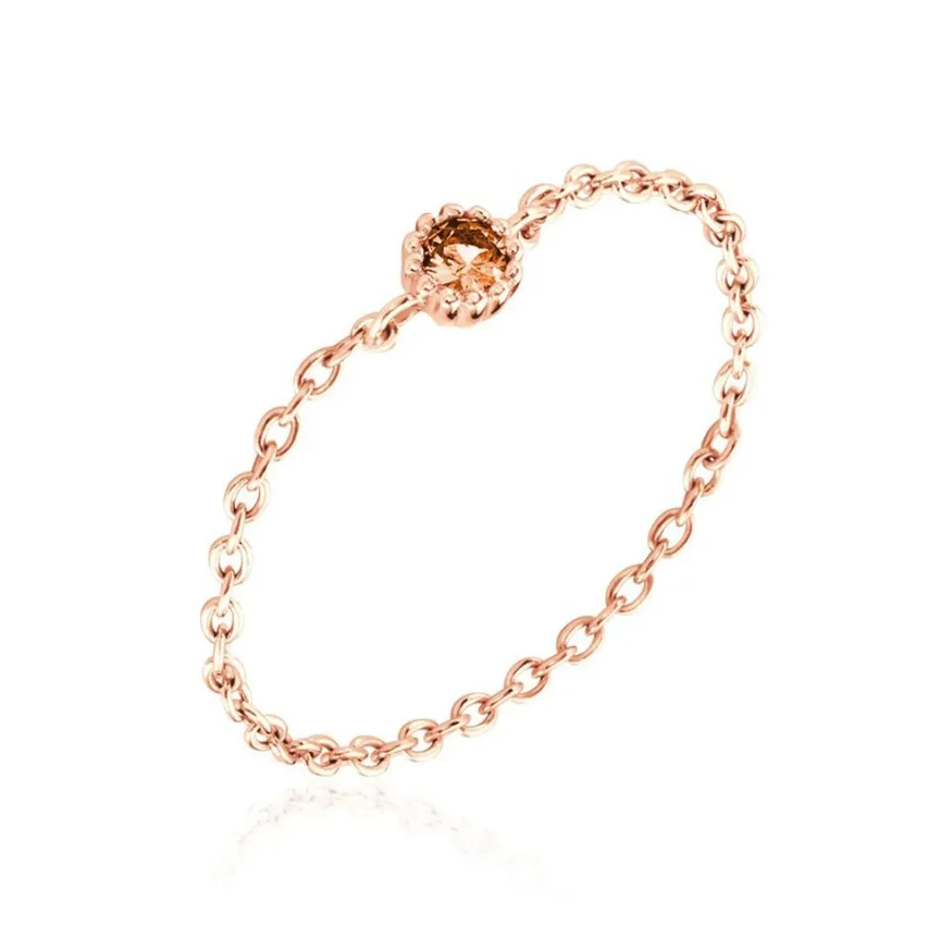 Bague Chaine Rio Selaron Argent Rose Oxyde De Zirconium-Histoire d'Or