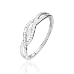 Bague Charlye Or Blanc Diamant-Histoire d'Or Sale