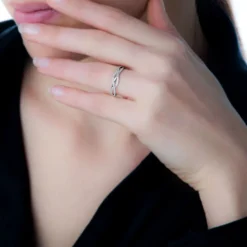 Bague Charlye Or Blanc Diamant-Histoire d'Or Sale