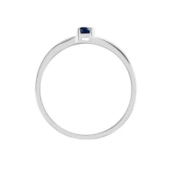 Bague Charmante Or Blanc Saphir Et Diamant-Histoire d'Or New