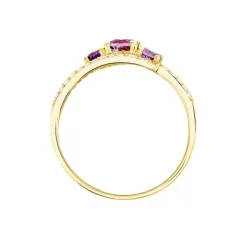 Bague Chloe Or Jaune Amethyste Et Oxyde De Zirconium-Histoire d'Or Online