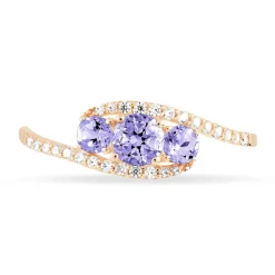 Bague Chloe Or Rose Amethyste Et Oxyde De Zirconium-Histoire d'Or Sale