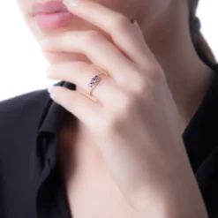 Bague Chloe Or Rose Péridot Et Oxyde De Zirconium-Histoire d'Or