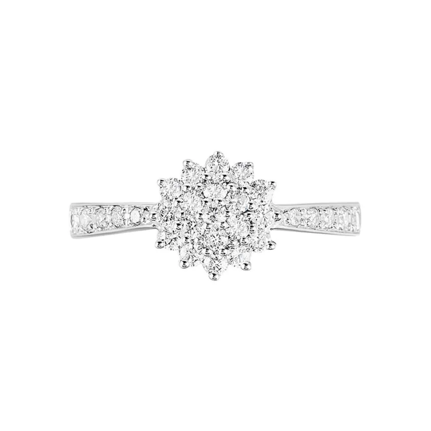 Bague Chou Or Blanc Diamant-Histoire d'Or Online