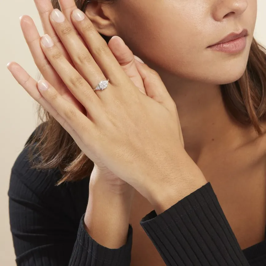 Bague Cierra Platine Blanc Diamant-Histoire d'Or Clearance