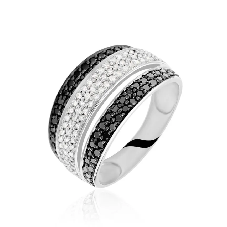 Bague Cihan Or Blanc Diamant-Histoire d'Or Hot