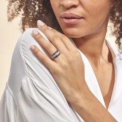 Bague Cihan Or Blanc Diamant-Histoire d'Or Hot