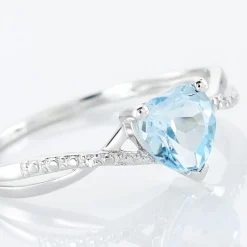 Histoire d'Or Bague Clothilde Or Blanc Topaze Et Oxyde De Zirconium