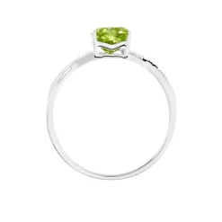 Bague Clothilde Or Blanc Peridot Et Oxyde-Histoire d'Or Discount