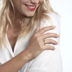 Bague Clothilde Or Blanc Peridot Et Oxyde-Histoire d'Or Discount