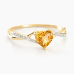 Bague Clothilde Or Jaune Citrine Et Oxyde-Histoire d'Or Discount