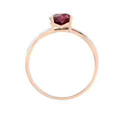 Histoire d'Or Bague Clothilde Or Rose Rhodolite Et Oxyde