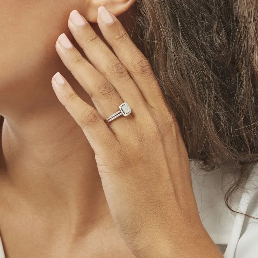 Bague Collection 1986 Or Blanc Diamant-Histoire d'Or New