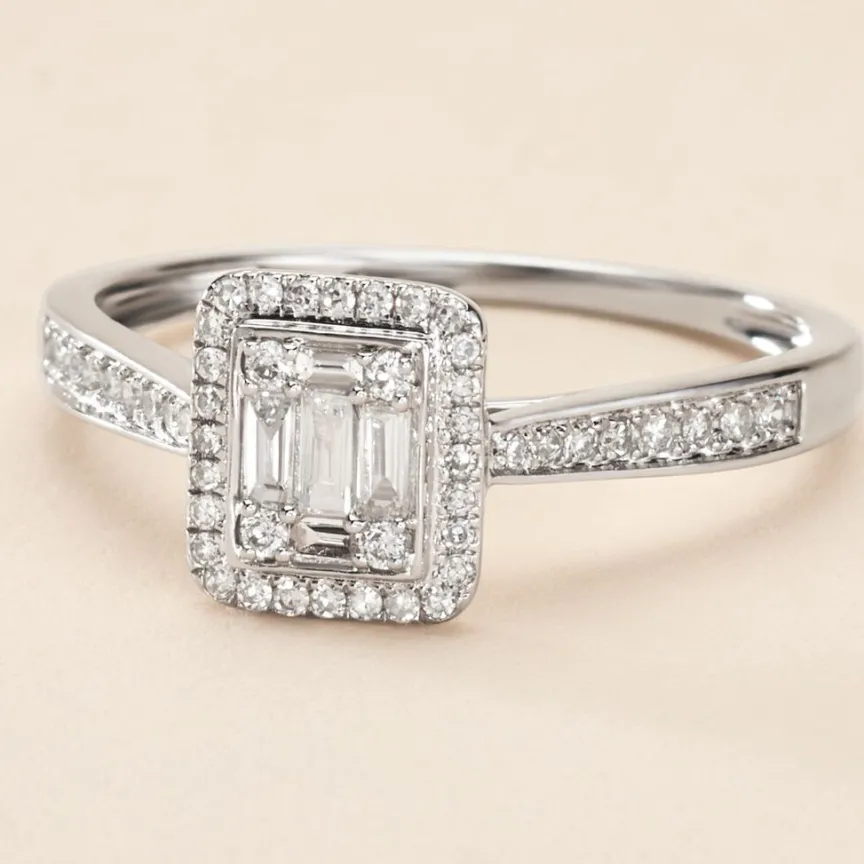 Bague Collection 1986 Or Blanc Diamant-Histoire d'Or Discount