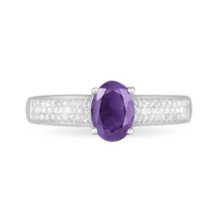 Bague Crista Or Blanc Amethyste Et Diamant-Histoire d'Or Clearance