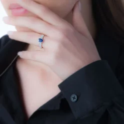 Bague Crista Or Blanc Topaze Et Diamant-Histoire d'Or Sale