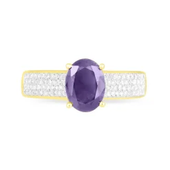 Histoire d'Or Bague Crista Or Jaune Amethyste Et Diamant