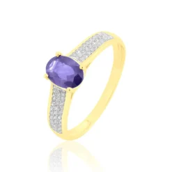 Bague Crista Or Jaune Amethyste Et Diamant-Histoire d'Or Sale