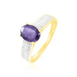 Bague Crista Or Jaune Amethyste Et Diamant-Histoire d'Or Discount