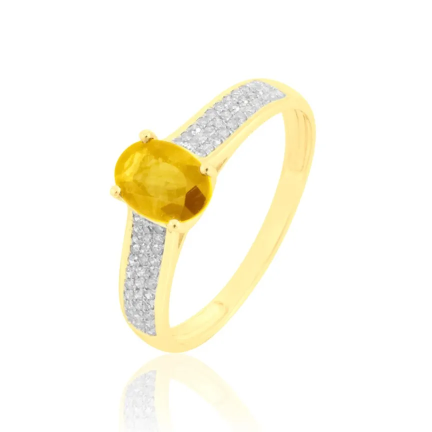 Bague Crista Or Jaune Citrine Et Diamant-Histoire d'Or Best