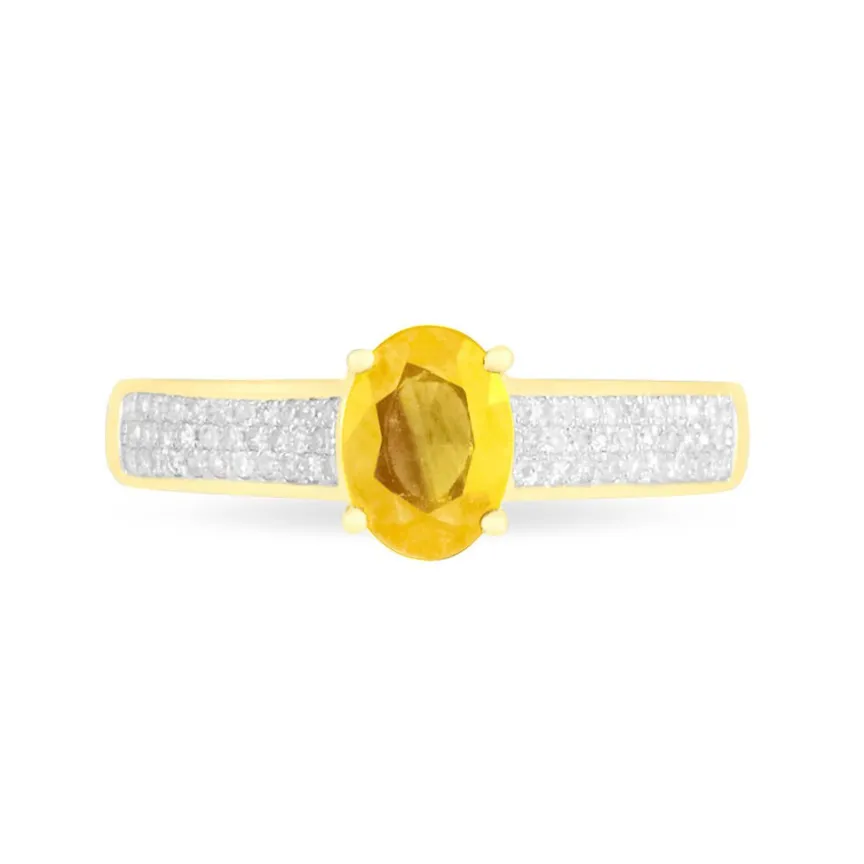 Bague Crista Or Jaune Citrine Et Diamant-Histoire d'Or Best