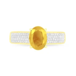 Histoire d'Or Bague Crista Or Jaune Citrine Et Diamant
