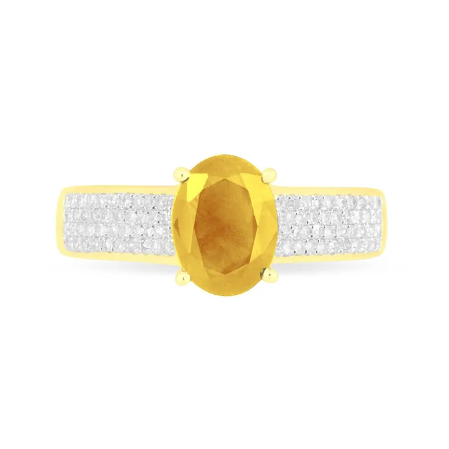 Histoire d'Or Bague Crista Or Jaune Citrine Et Diamant