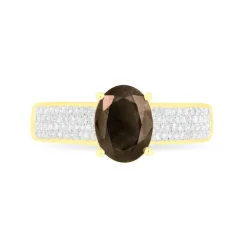 Histoire d'Or Bague Crista Or Jaune Quartz Et Diamant